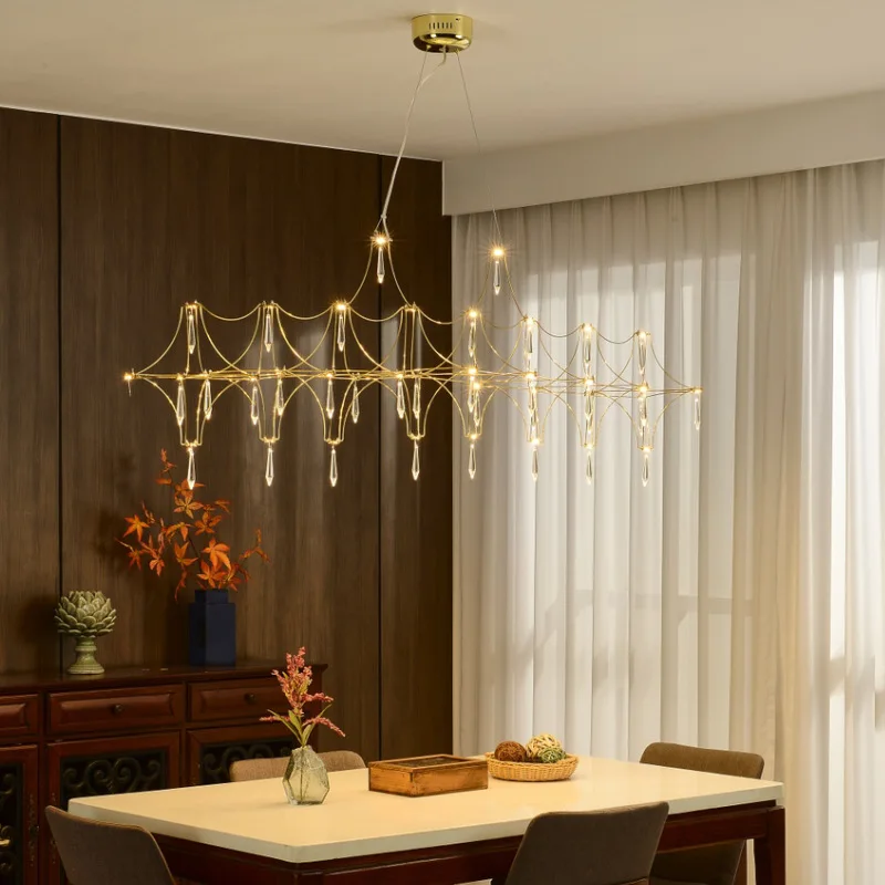 Postmodern Minimalist High-end LED Pendant Light Strip Creative Chandelier Home Room Decoration for Dinning Living Lamp Fixtures