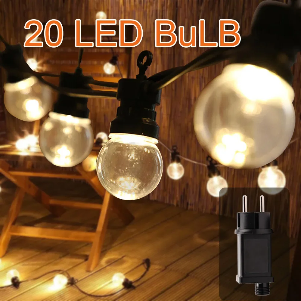 

Outdoor Globe G50 LED String Light Party Wedding Decoration IP65 Waterpoof Dimmable Connectable EU Plug Garland Fairy Light