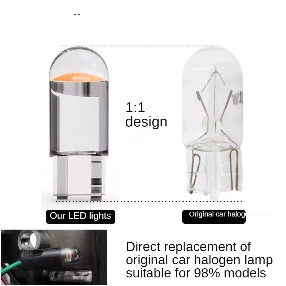 Auto Breite Licht Innenraum LED Highlight Cob dreifarbig transparent Nummern schild Lese licht Rücklicht