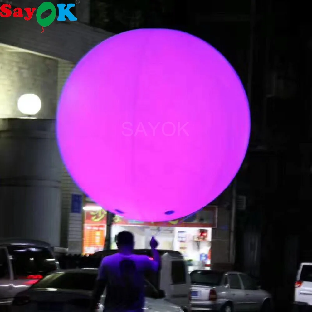 2m/2.5m Helium Balloon Inflatable Lighted Balloon Led Ball For Wedding Party Decorations Advertising Promotions