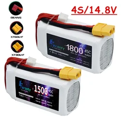 4S Lipo 14.8V Battery 1500mAh 1800mAh 45C With XT30 XT60 Deans T Plug For Drone RC FPV Airplane Helicopter Car Racing Hobby