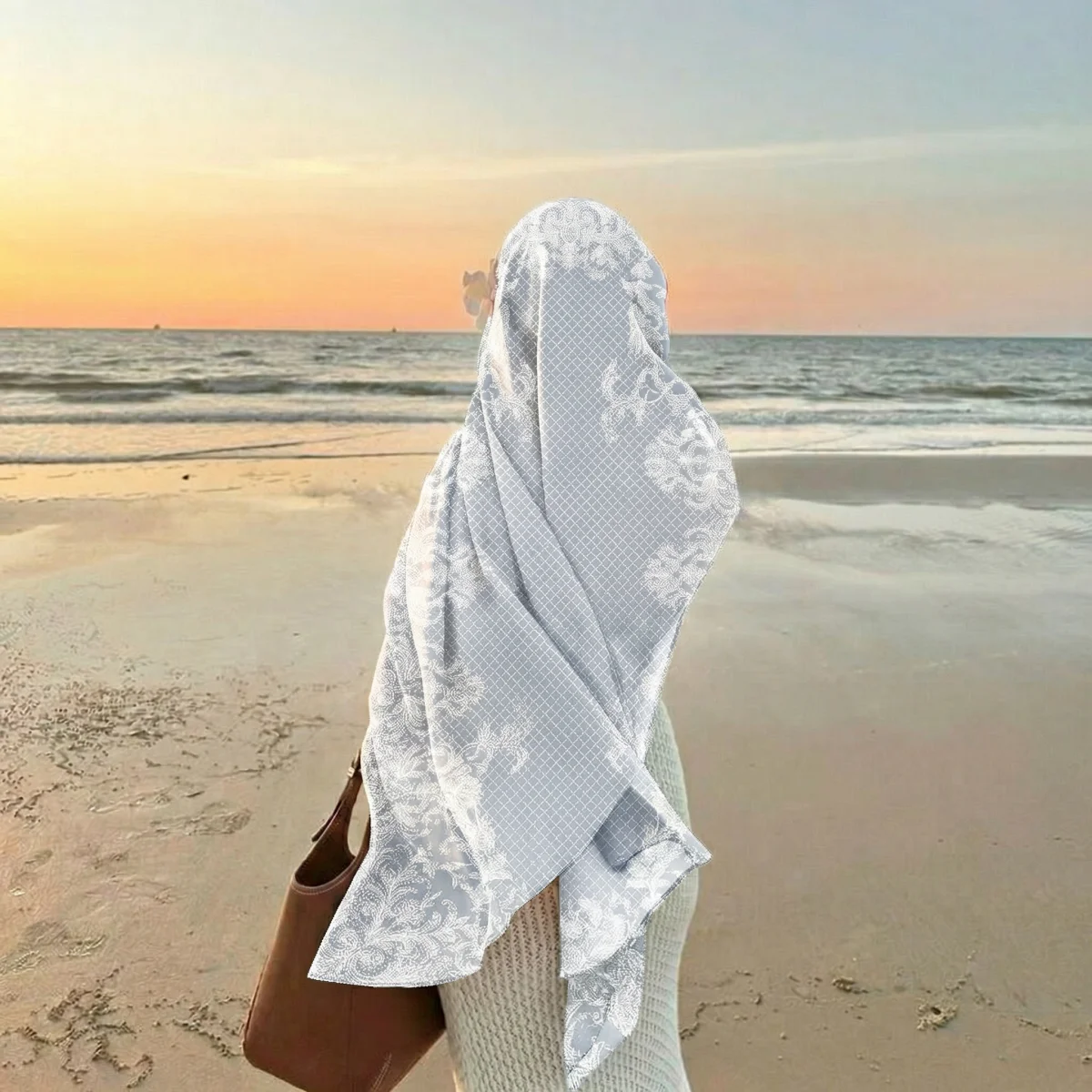 

New Design Printed Hijabs Premium Watercolor Women Headscarf Soft Scarf Shawl Suitable For Daily Abaya Accessories Women Veil