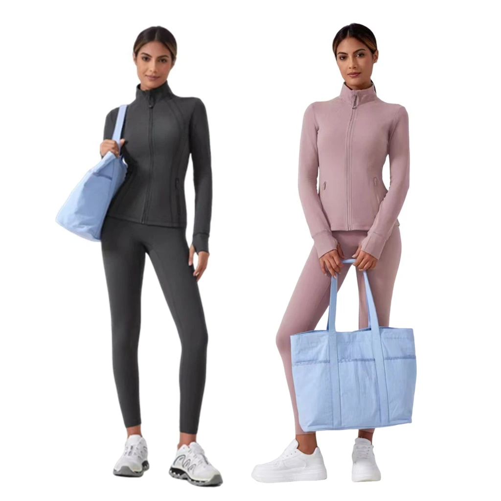 Lemon Defines Jacket+Yoga Leggings Suit Training Running Gym Zipper Jacket High Quality Standing Collar Tight-fitting Sportswear