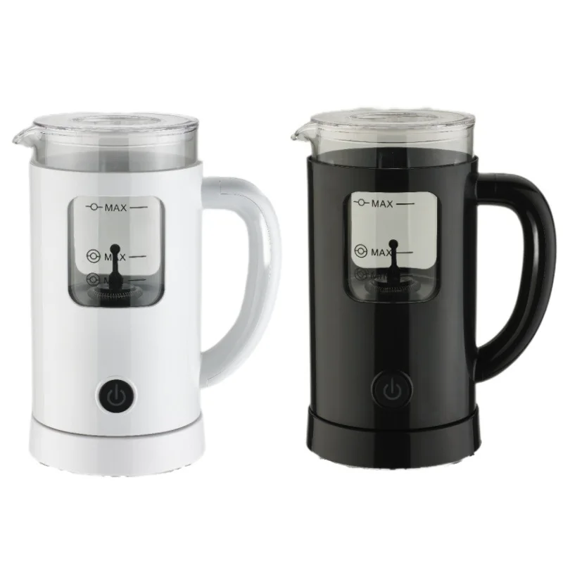 رغوة حليب كهربائية زجاجية مرئية 4 في 1 عالية الجودة USB/ تعمل بالبطارية مع غلاف بلاستيكي لاستخدام السيارة