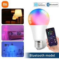 Xiaomi-Lâmpada LED Inteligente, Lâmpada Alexa, Controle de Voz, Regulável, WiFi, RGB, E27, Homekit, Assistente Doméstico do Google, Dohome, 12W, 110V, 220V