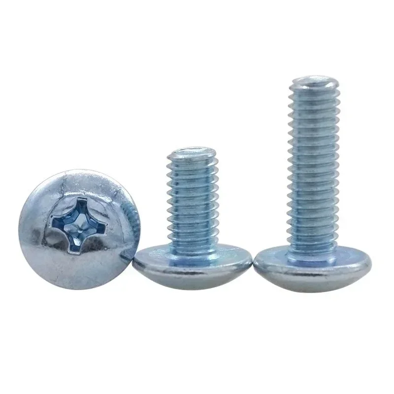 

sYeEoZzh 10 шт. M6 винт из углеродистой стали с крестообразным шлицем, большая машина с плоской головкой, болт высокого качества, винты высокой яркости, болты 16 мм-45 мм