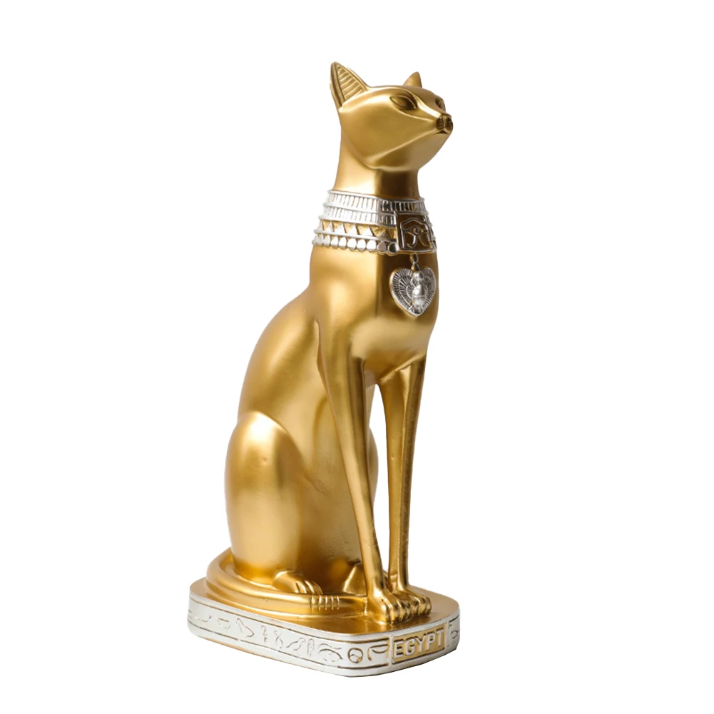 1pc ägyptische Katze Figur Bastet Katze Göttin Statue neue Kerzenhalter Harz Tier Ornament Geschenk Haupt dekoration kleines Handwerk