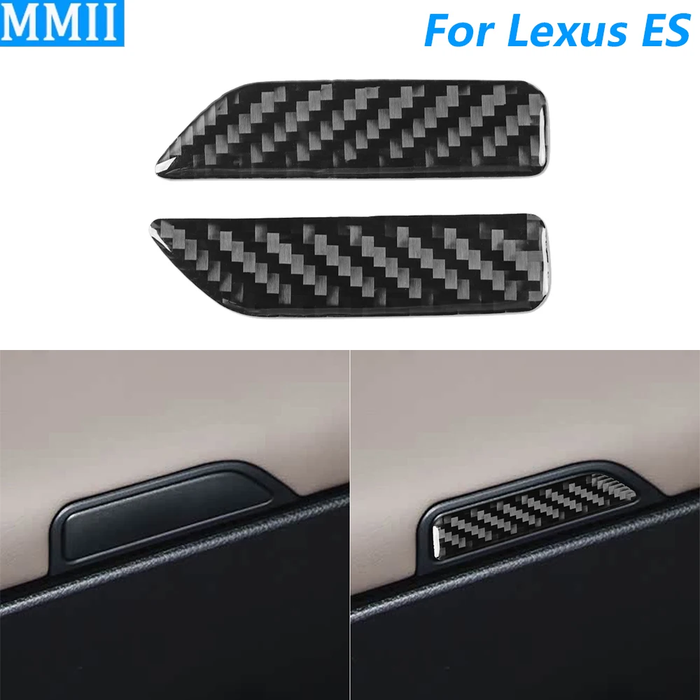 Für Lexus ES ES200 250 260 300h 350 200 2018-2025 Carbonfaser Mittelarmlehne Aufbewahrungsschalter-Abdeckung Auto-Zubehör Aufkleber