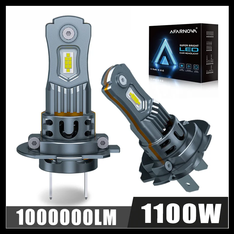 

H7 H4 LED Headlights 1100W Canbus No Error LED Auto Fog Lamps CSP Chip High Low Beam Wireless 1:1 Size LED Bulbs Plug And Play