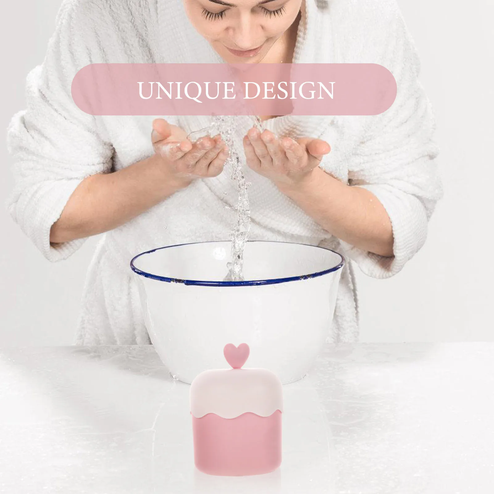 قطعتان من صانع رغوة غسل الوجه، منظف للوجه، موزع رغوة، مولد فقاعات محمول، خفيف الوزن، ضروري للسفر