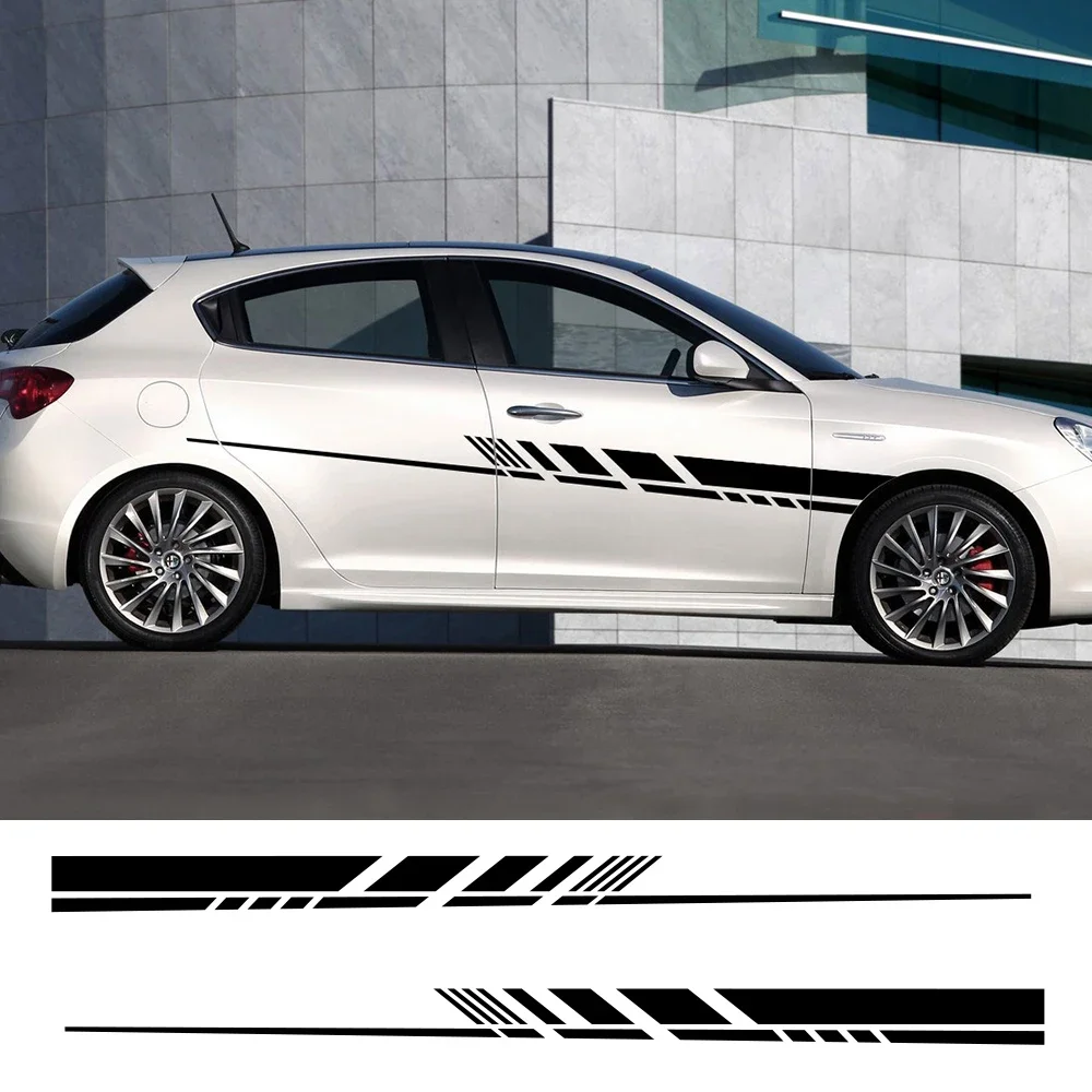 

Наклейки на боковую дверь автомобиля, спортивные полосатые виниловые декоративные цифры, аксессуары для автотюнинга для Audi BMW Ford Kia VW Suzuki Subaru Nissan Alfa