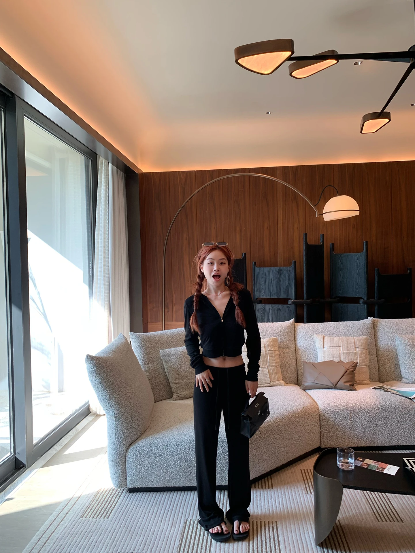 

Spring Fitness Ultra-Thin Wool Silk Sweatshirt Casual Pants Sportswear Set Women's Fashion Spring Collection Two-Piece Set