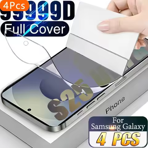 4Pcs Screen Protector For Samsung S25 S24 S23 S21 S20 FE Ultra Hydrogel Film For Samsung S24 S23 S22 Note 20 Ultra 10 Plus Film
