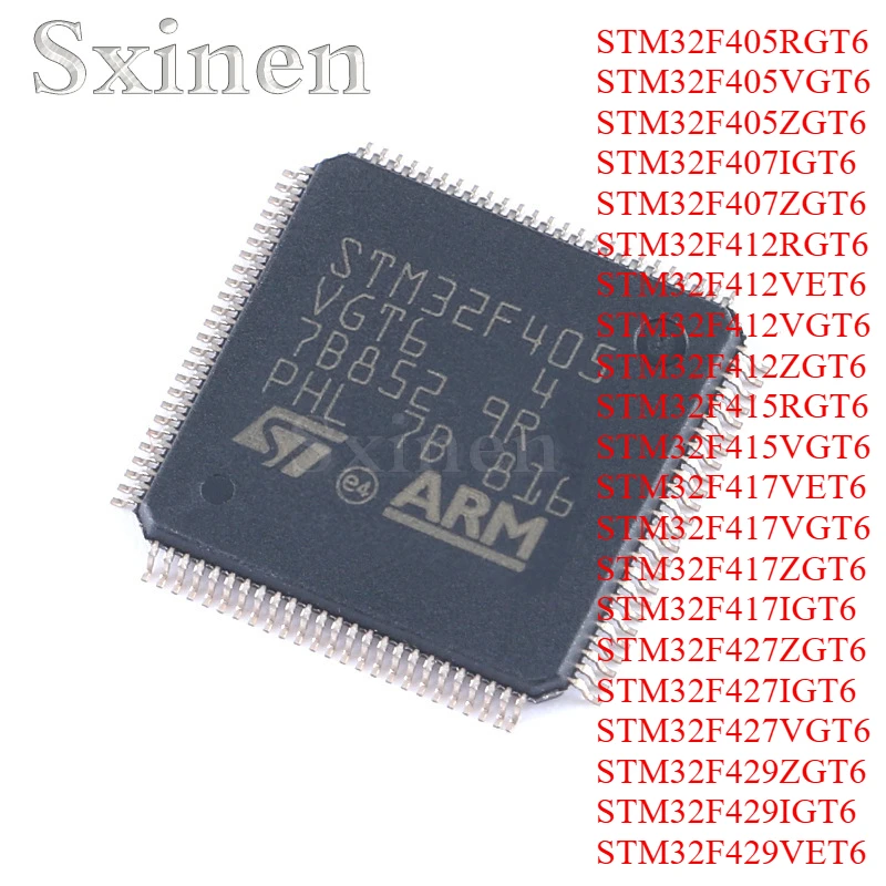 10PCS/LOT STM32F405RGT6  STM32F405VGT6  STM32F405ZGT6  STM32F407IGT6  STM32F407ZGT6  STM32F412RGT6  STM32F412VET6