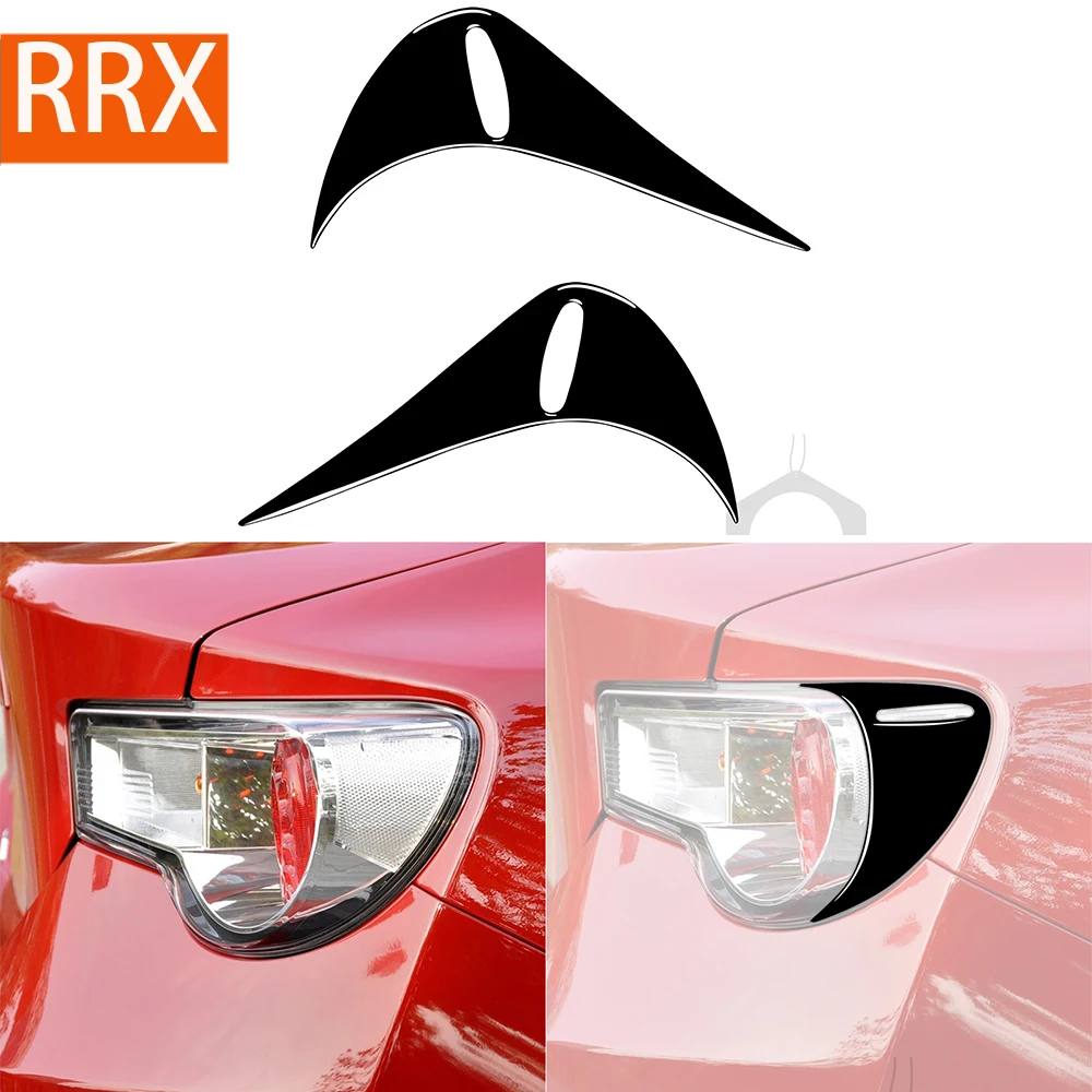 

For Toyota GT86 2013 2014 2015 2016 2017 2018 2019 2020 Rear Headlight Eyebrows Piano Black Refit Stickers Car Accessories