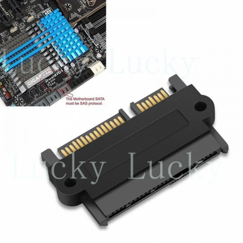 f for  SFF-8482 SAS To SATA 22 Pin Angle 180 DegreeHard Disk X1I Adapter Converter S3D4