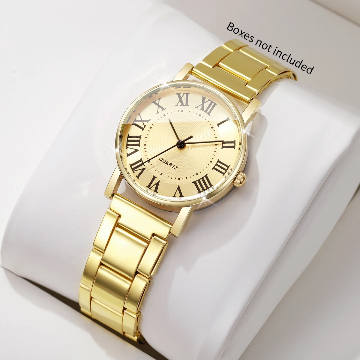 Reloj de cuarzo con esfera Roma para Mujer, relojes de pulsera analógicos con banda de aleación para Mujer, Reloj para niñas, regalo (sin caja)