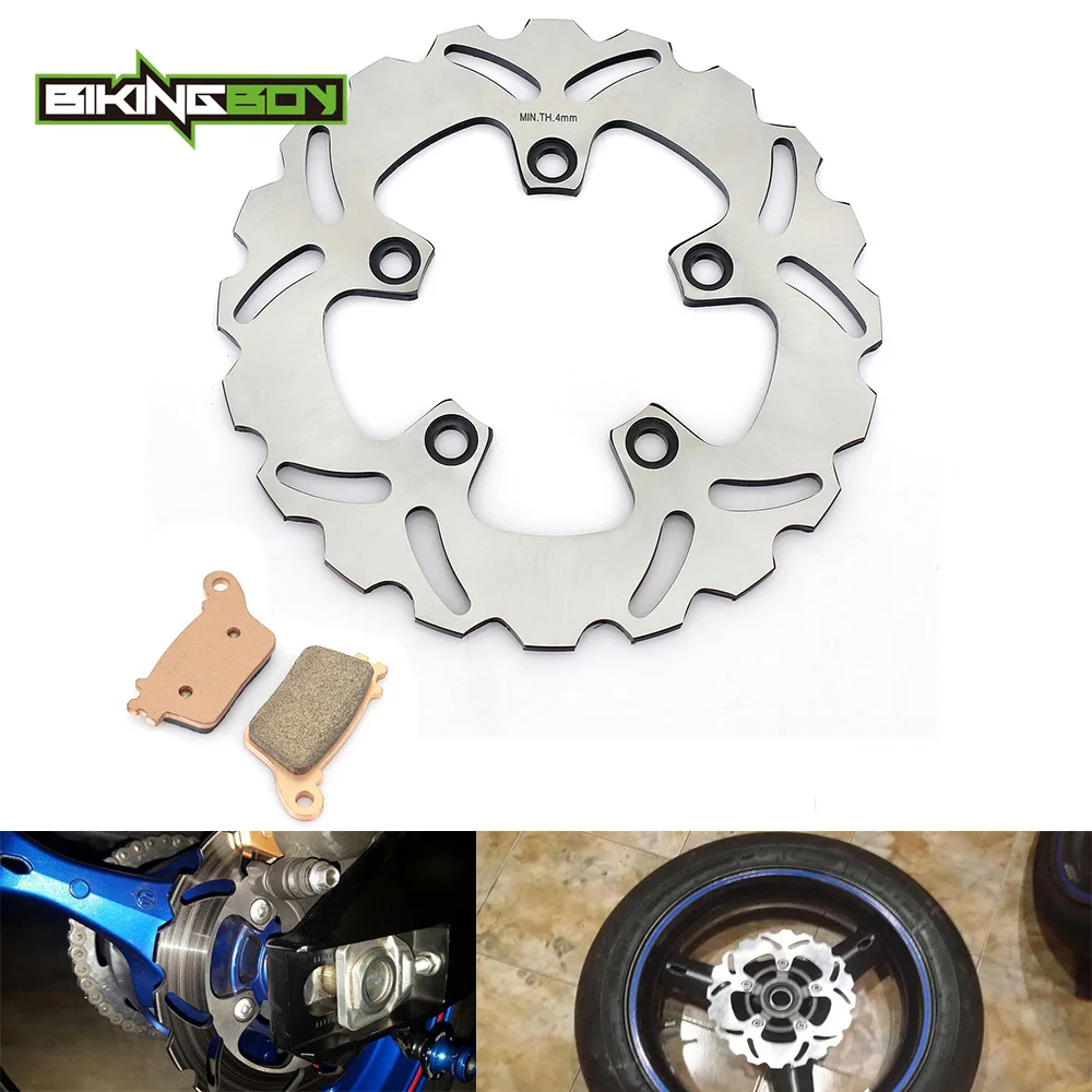 BIKINGBOY For Suzuki GSXR 600 750 11 12 13 14 15 16 17 18 19 20 21 GSX-R 1000 2009-2016 10 Rear Brake Disc Rotor Disk + Pads Set