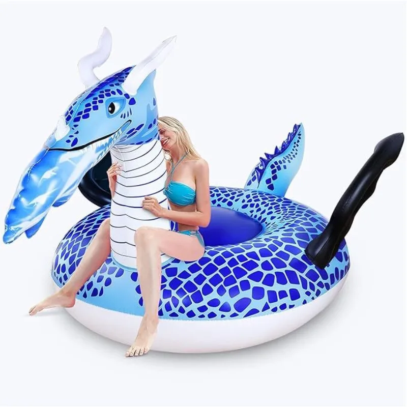 New PVC inflatable flying dragon floating row water swimming ring toy swimming pool water floating bed