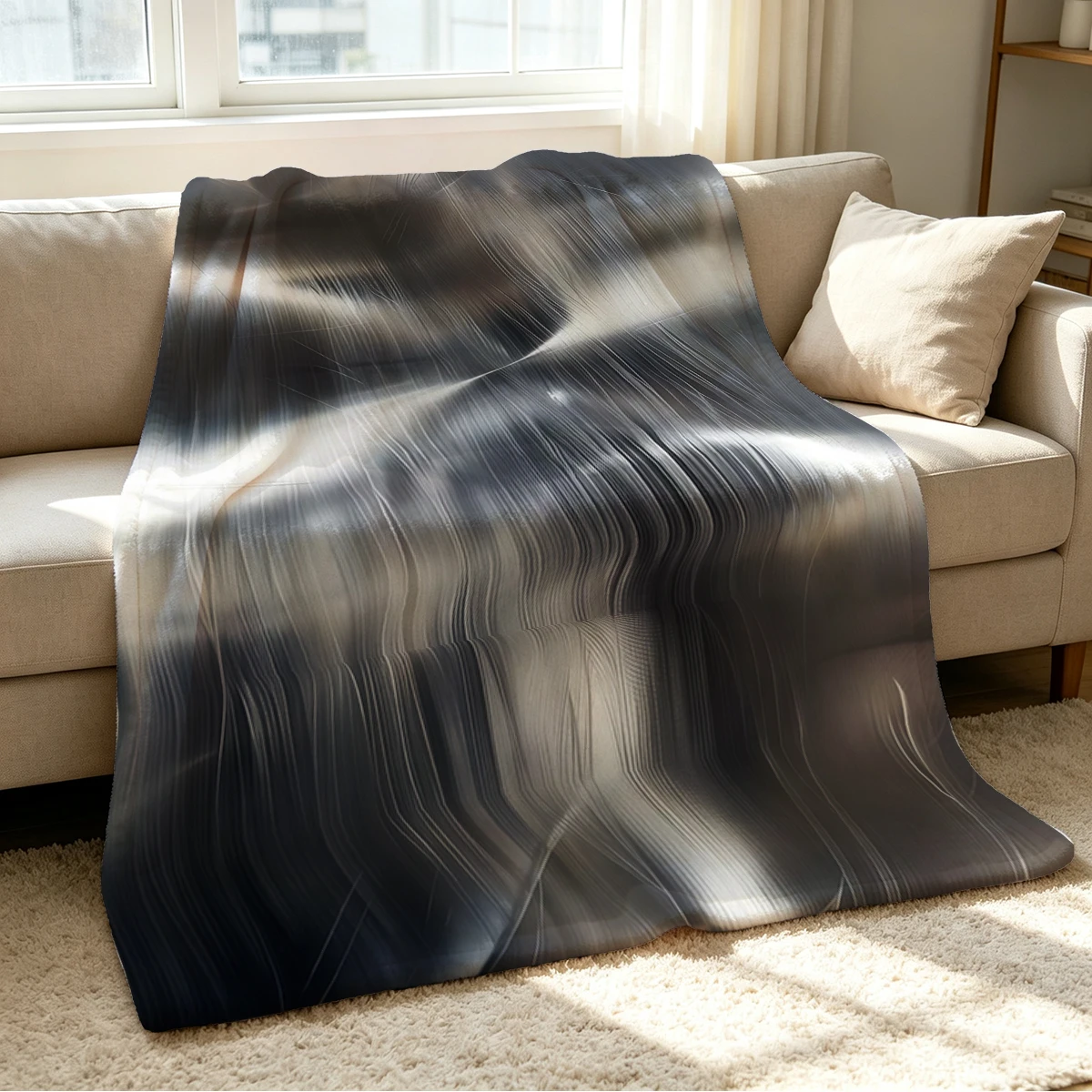 Metal Flow Blanket Soft Cozy Throw for Sofa Bed Festive Holiday Decor Gift for Kids and Adults,Lightweight and Warm