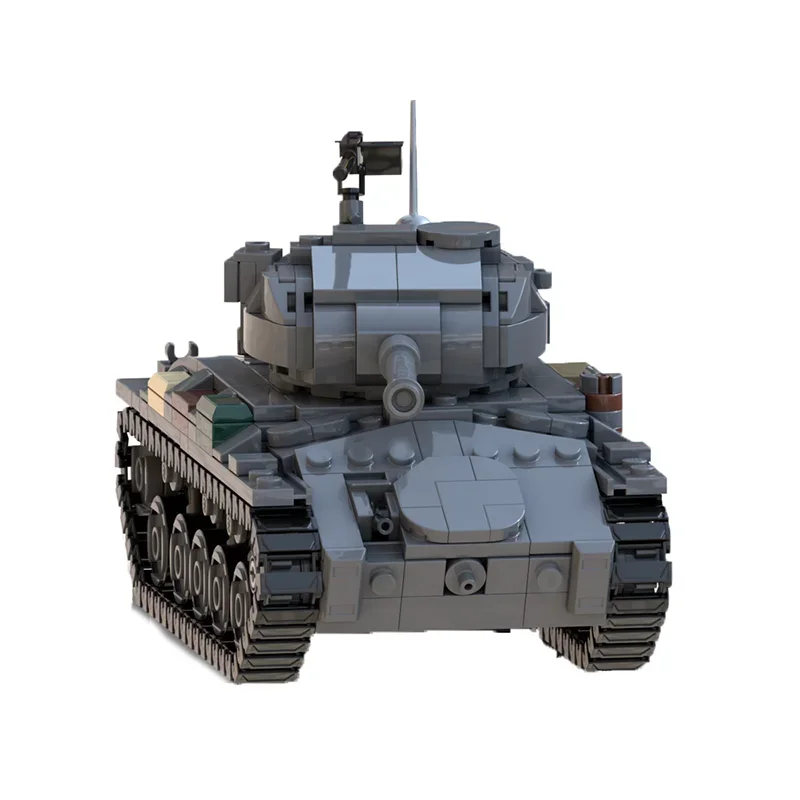 Bloques de construcción Moc M24, modelo de tanque ligero de EE. UU., bloques tecnológicos, modelo de coche blindado, juguete DIY, montaje, regalo de vacaciones, conjunto de construcción
