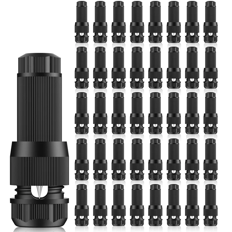 

AT44-Low Voltage Wire Connectors - 12-18 Gauge Waterproof Landscape Lights Connector For Outside Path Light Deck Light Yard