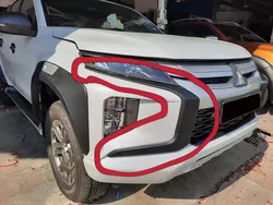 For Mistubishi Triton L200 2019 2020 2022 ABS Front Rear Light headlamp Cover Door Handle Bowl Covers car accossory