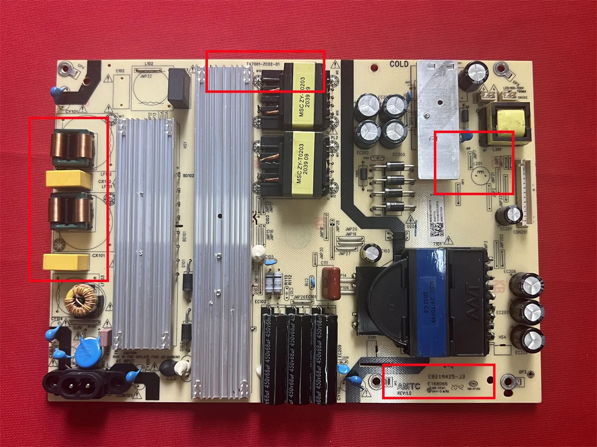 

100% testing work Original Power Supply Board TV7001-ZC02-01 E021M425-J3 E168066 TV maintenance accessories