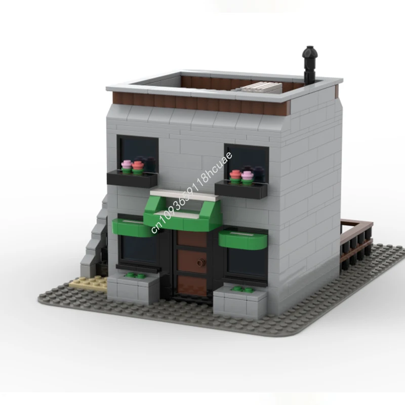 

573 шт. MOC бистро модульные здания строительные блоки детская рождественская игрушка подарок модель конструкция DIY сборка креатив