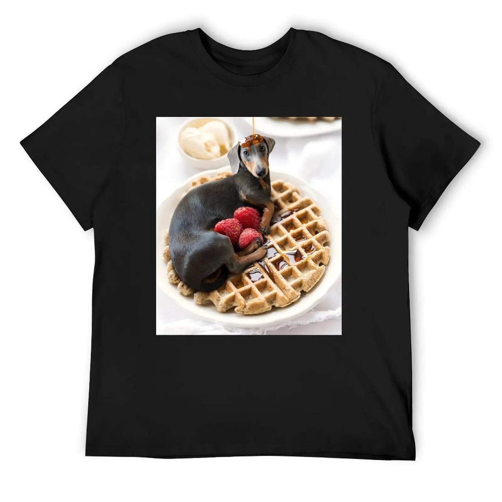 Sausage Dog Dachshund Waffle T-Shirt anime tshirt plus size clothes clothes for men