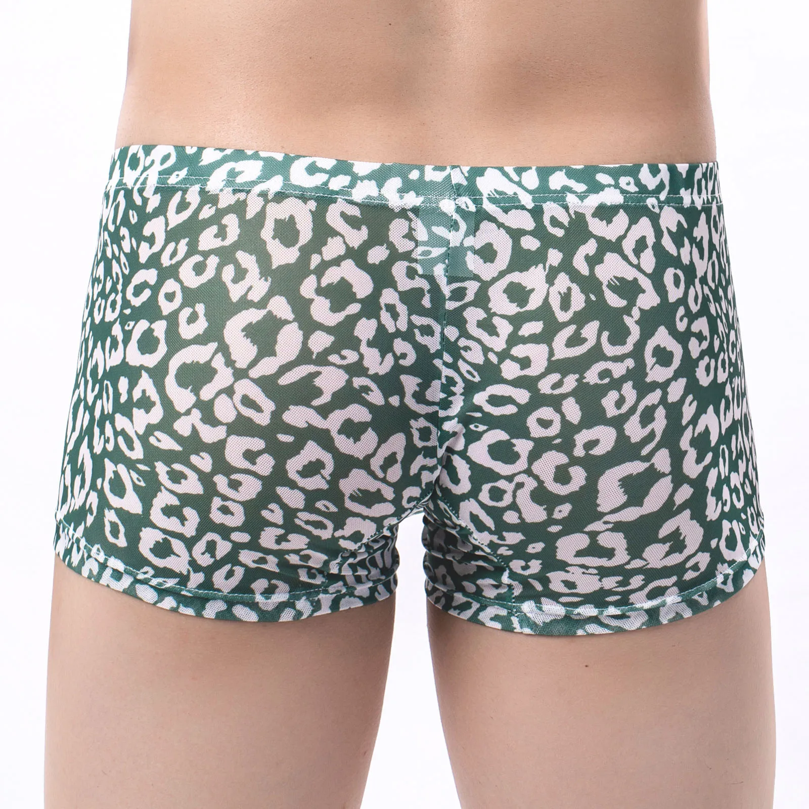Men Boxers See Through Mesh Ultra Thin Underpants Quick-drying Breathable Fitness Sports Underwear Elastic Boxer Shorts