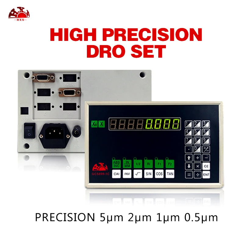 Professional Mini DRO Scale Hxx Factory 2 Axis Multifunction Delos Digital Readout Dro GCS899 for Vertical Milling Machine Cnc