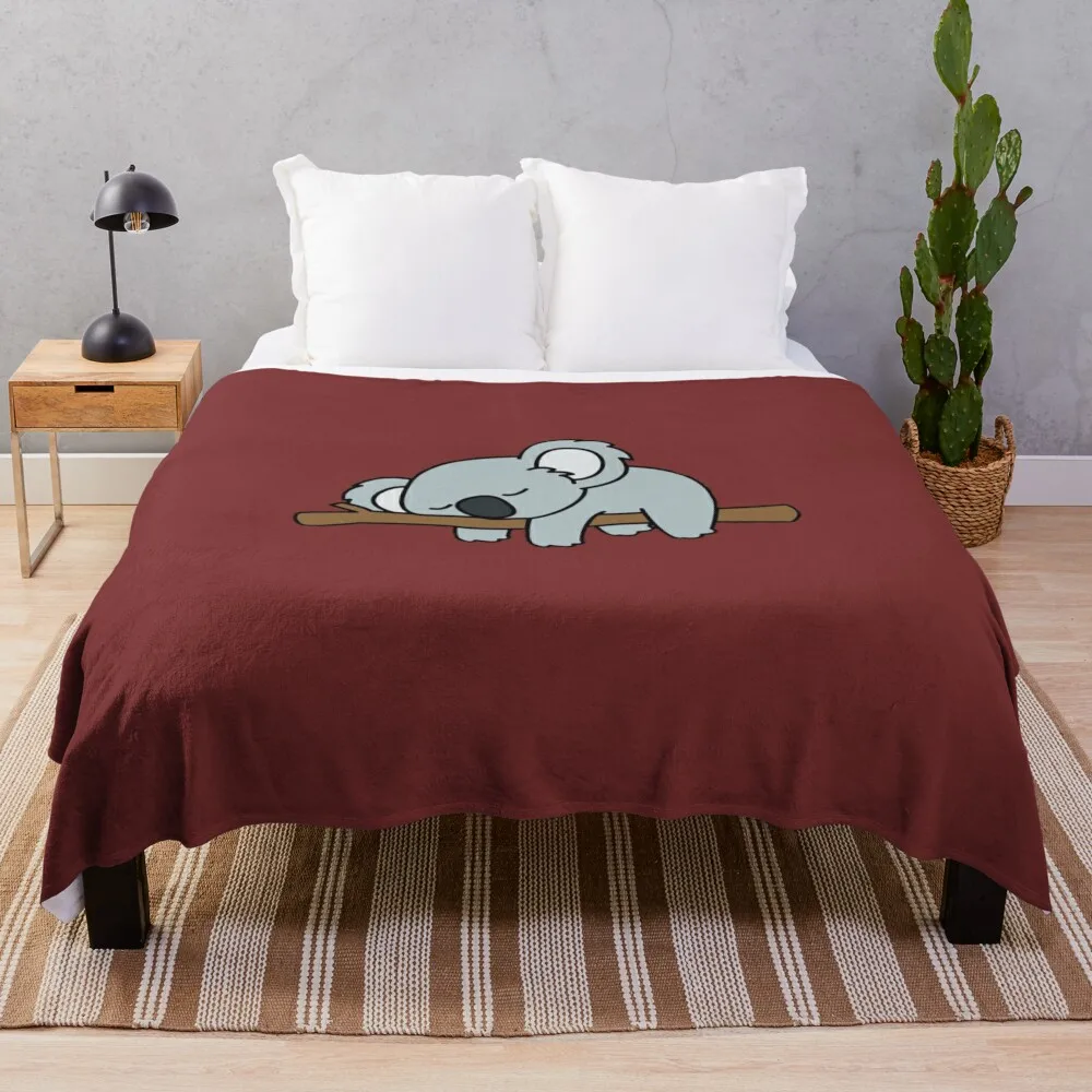 

I’m Not Lazy Cute Koala Graphic Cartoon Casual Summer Throw Blanket Blankets For Baby Custom cosplay anime Luxury St Blankets