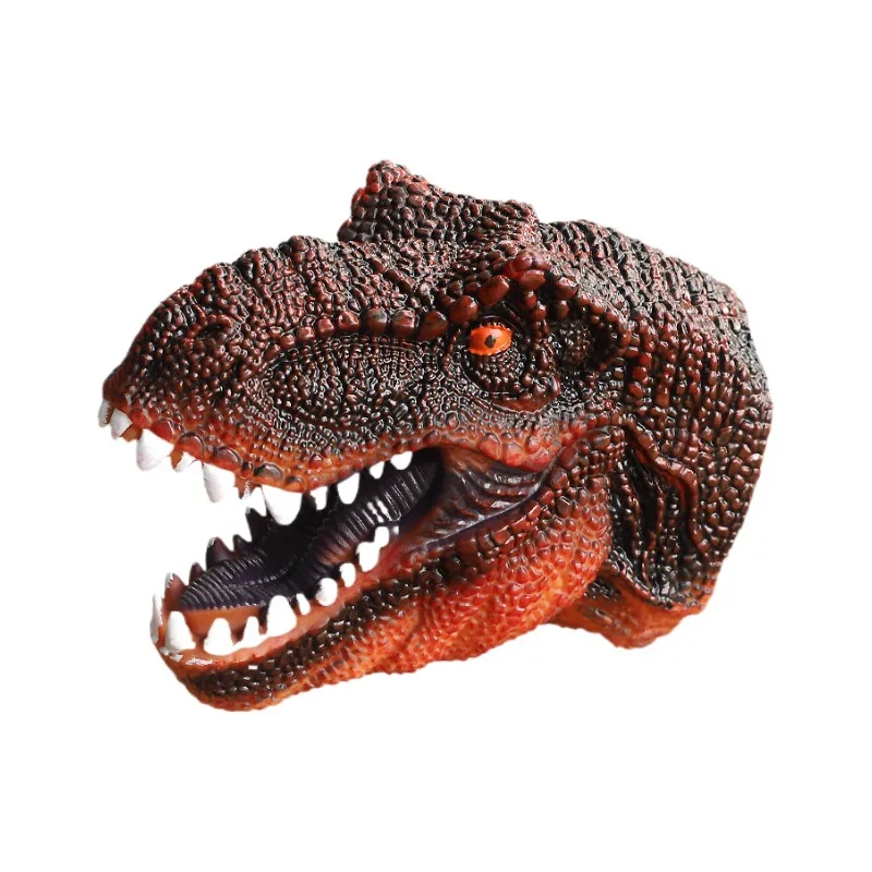 Kids Figure Toys Soft Vinyl Rubber Animal Head burattini a mano guanti modello Dinosaur Shark Puppet Toys For Children