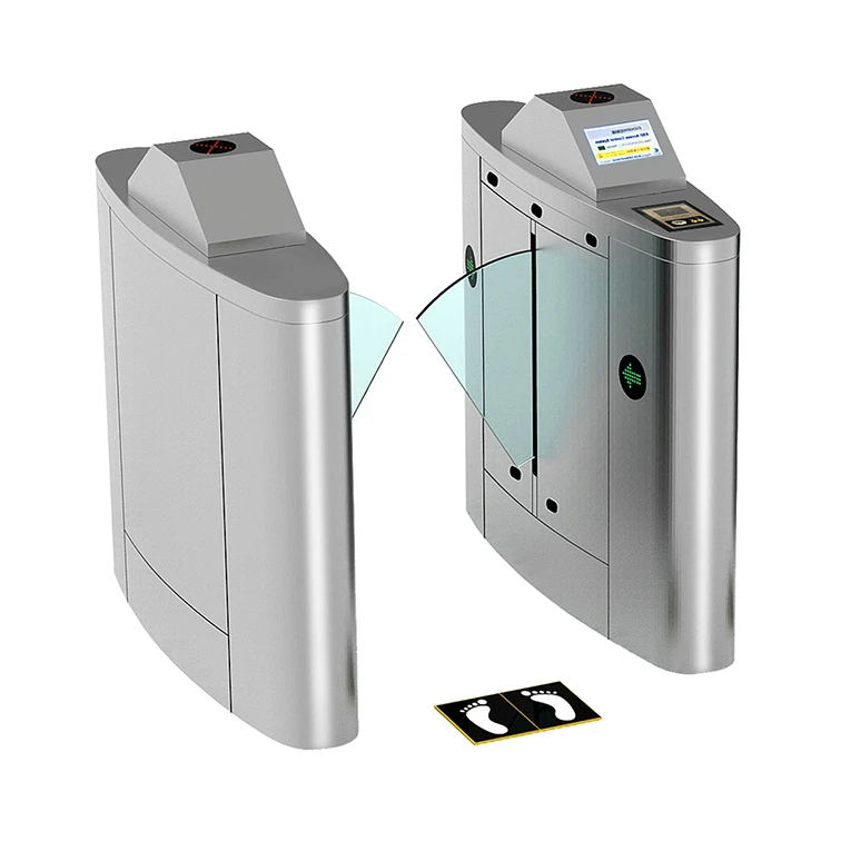 ESD Flap Turnstile / Automatic Wing Barrier Gate for Biometric Access Control
