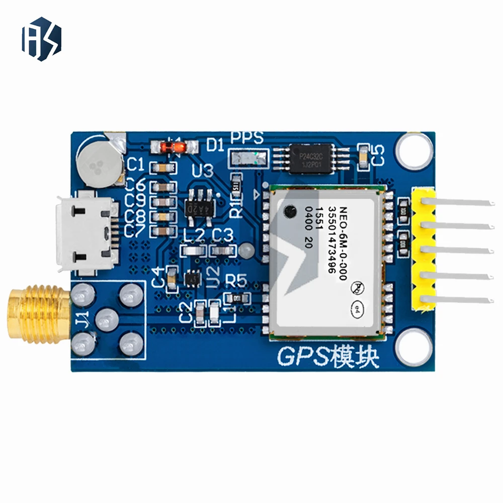 Módulo GPS NEO-6M/7M/8M: Placa de Desenvolvimento de Posicionamento por Satélite – Compatível com Microcontroladores Arduino, STM32, C51