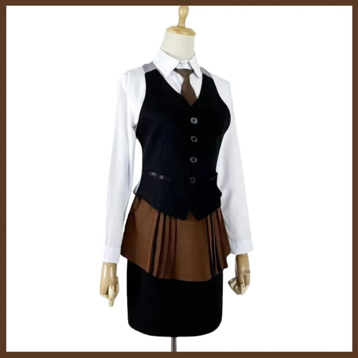 Disfraz de Anime Tokyo Ghoul Touka Kirishima, uniformes de trabajo, camisa, chaleco, falda, peluca, mujer, fiesta de Halloween, conjunto de restaurante de café
