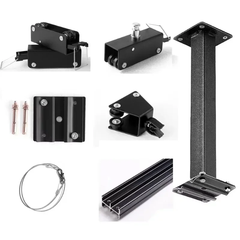 Photography Pantograph System Complete Kit Studio Lighting Support Rail System 4m Drop Pantograph Smallpox Rail Track Kit