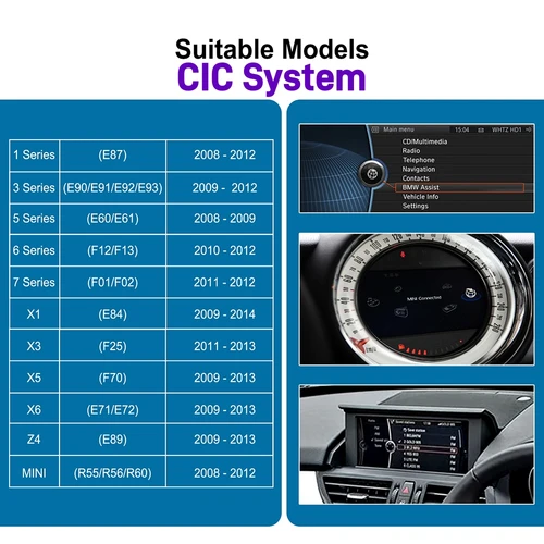 Imagen 2 del producto CarPlay inalámbrico para BMW Serie 6 F06 F12 F13 G32 2010-2020 CIC,NBT,EVO, con función Android Auto Mirror Link AirPlay CarPlay