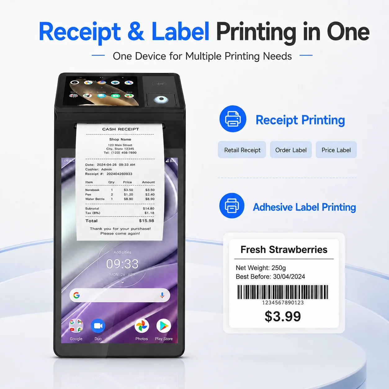 Terminale POS a Doppio Schermo - Label Printer recensione e prezzo