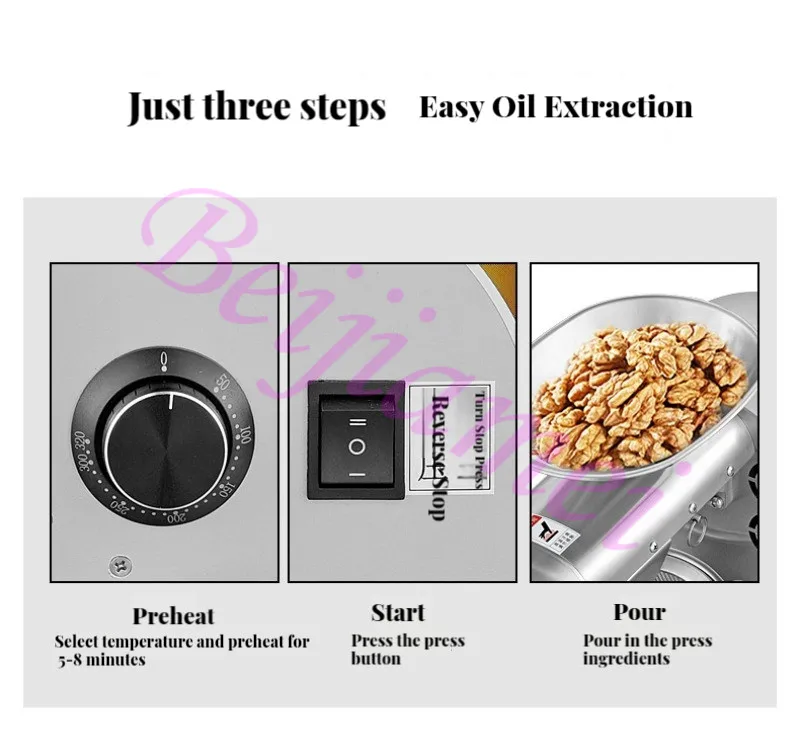 インテリジェントオイルプレス抽出機,電気ピーナッツおよびヒマワリ種子オイルプレス,高速,1250w