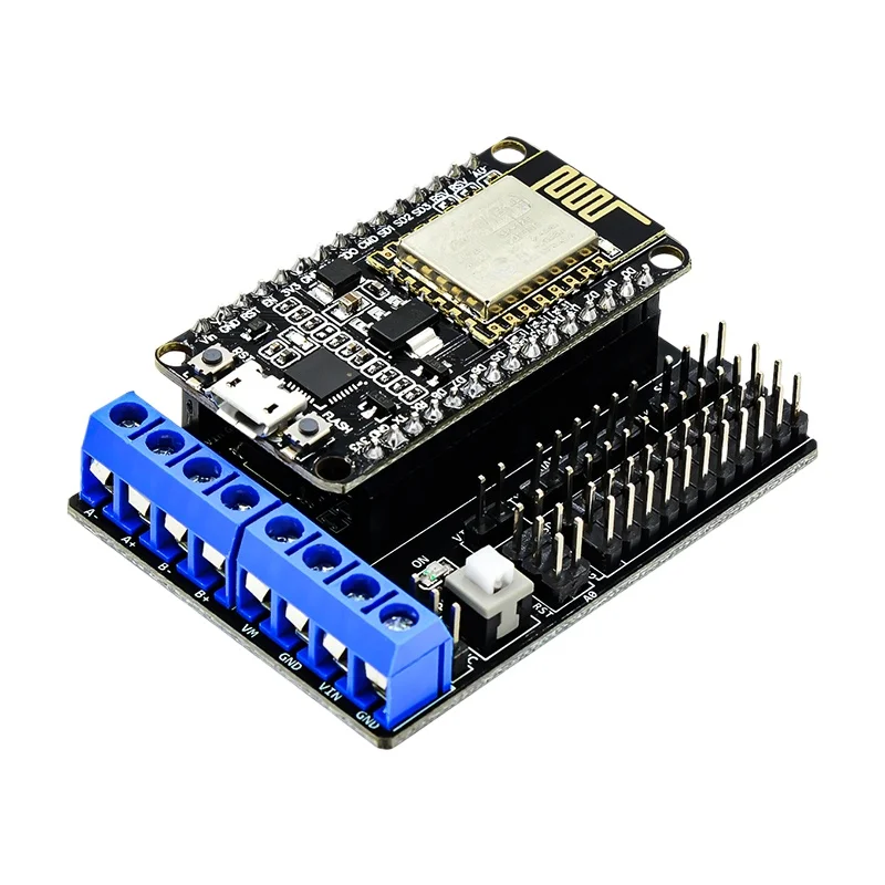 NodeMCU+motor driver expansion board ESP kit ESP12E Lua WiFi smart car baseboard