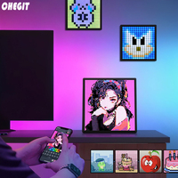 LED Pixel Matrix Bluetooth Smart Display 64x64 RGB Digital Lamp Panel DIY Art Display Gaming Anime Room Decor Frame APP Control