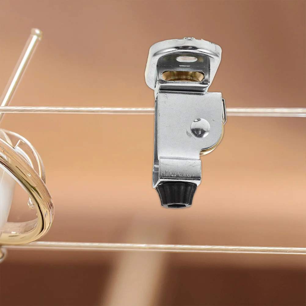 

1pcs Clothes Drying Pulley Set Metal Wall Mounted Laundry Line Pulley Replacement For Hanging Rope Dual Swivel Wheels Hole