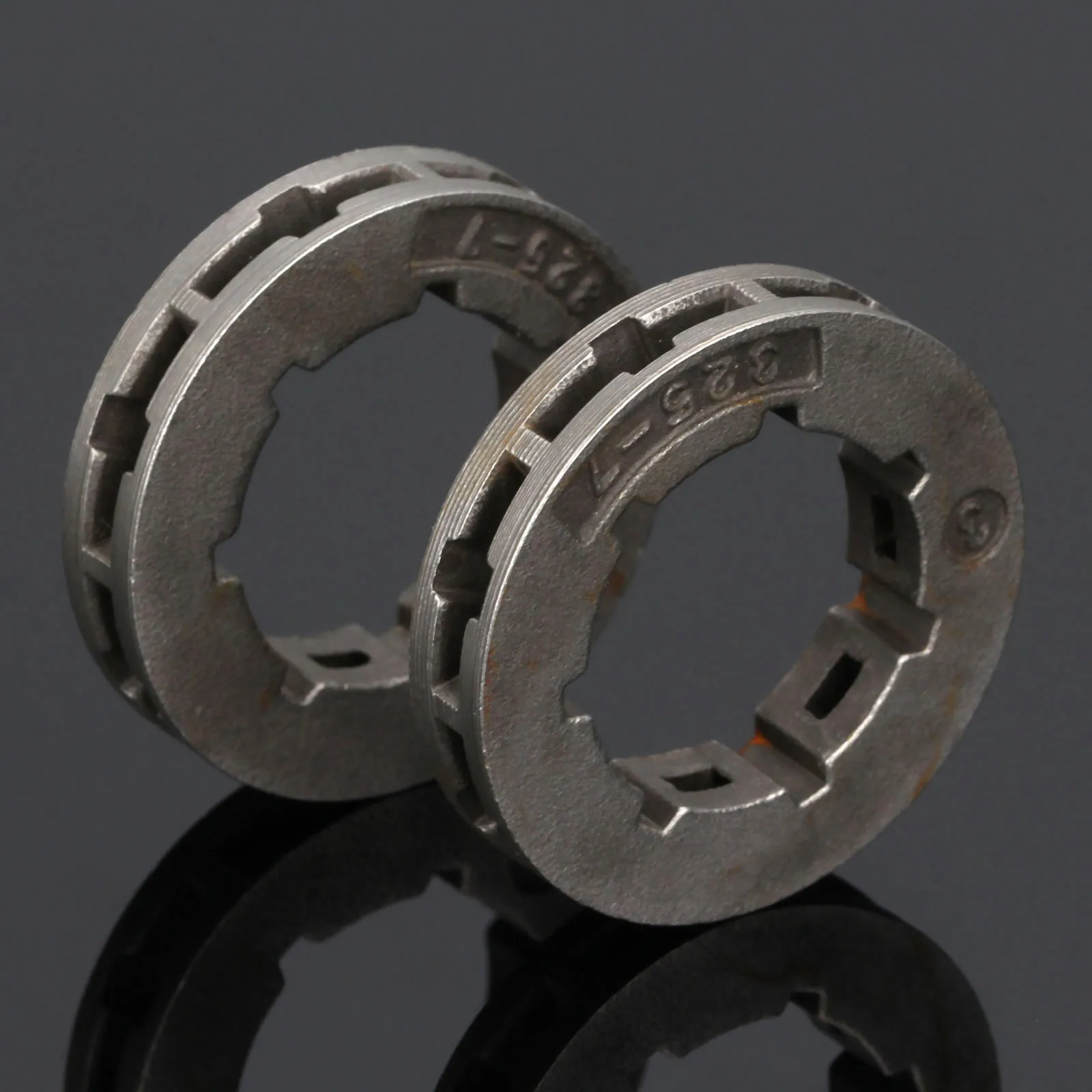 2x .325-7T Metalen Kettingzaag Sprocketvelgsegmenten Power Mate Voor Kettingzaag Vervanging 45cc/52cc/4500/5200 Kettingzaag onderdeel