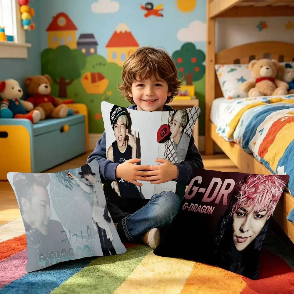 Popular Kpop G-Dragon Cushion Cover Inches Farmhouse Decor Home Throw Pillow Covers For Couch Decorations