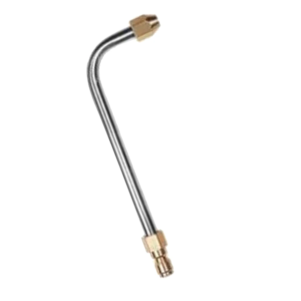 Silver Stainless Steel Angled Lance Pressure Washer Nozzle Lance Accessory for Telescopic Roof Spraying