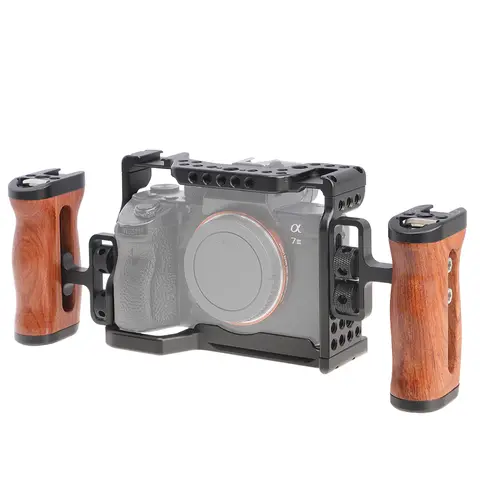 FOTGA Aluminium DSLR Kamerabur Kit Stöd För Sony A9 A7RIII A7M3 A7M2 Fotoram Cold Shoe Kamerabur Tillbehör 6 best sales Sony A7M2 - №1