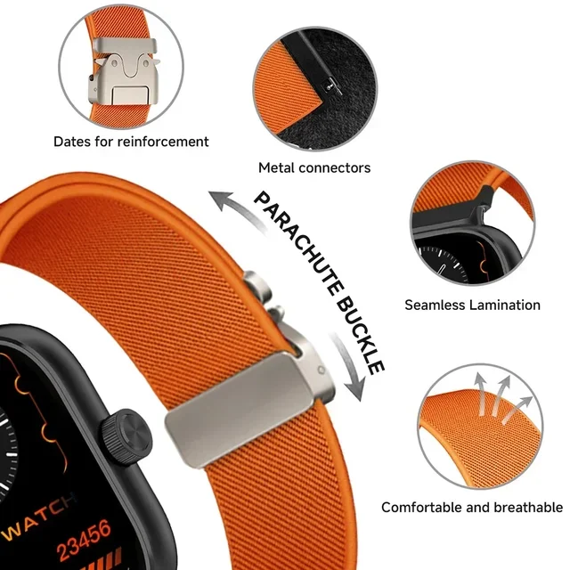 Fallschirm-Schlaufenarmband für Redmi Watch 6/5/4 Nylon-Ersatzband für Xiaomi Mi Band 9 Pro/Mi Band 8 Pro Armband-Zubehör – Detail 3