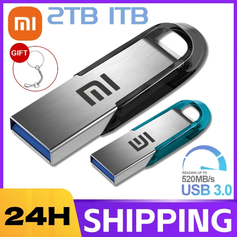 Xiaomi 1TB 3.0 USB Flash Drive Metal High-Speed Pen Drive 2TB 512GB Waterproof Type-C Usb PenDrive For Computer Storage Devices